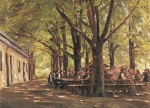 Max Liebermann - paintings - Biergarten in Brannenburg