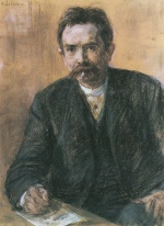 Max Liebermann - Peintures - Portrait du poète Eduard Grisebach
