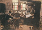Max Liebermann - Peintures - Le tisserand