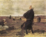 Max Liebermann - paintings - Die Netzflickerinnen