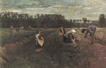 Max Liebermann - Peintures - La récolte des pommes de terre
