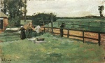 Max Liebermann  - Bilder Gemälde - Gehöft an der Dorfsstraße