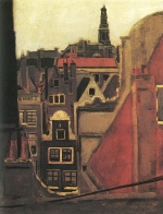 Max Liebermann  - Peintures - Pignon à Amsterdam