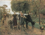 Max Liebermann  - paintings - Holländische Dorfstrasse