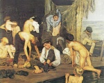 Max Liebermann  - Bilder Gemälde - Im Schwimmbad