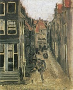 Max Liebermann  - Bilder Gemälde - Judengasse in Amsterdam