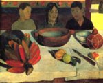 Paul Gauguin - Bilder Gemälde - Die Mahlzeit (Stillleben mit Bananen)