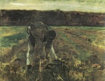 Max Liebermann  - Peintures - Ramasseurs de pommes de terre