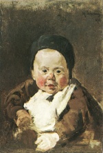 Max Liebermann  - Bilder Gemälde - Kinderkopf