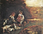 Max Liebermann  - Bilder Gemälde - Kleine Gänsehirten