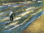 Max Liebermann  - Bilder Gemälde - Muschelfischer am Strand (Blaue See)