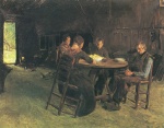 Max Liebermann  - paintings - Ostfriesische Bauern beim Tischgebet