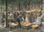 Max Liebermann  - Peintures - Marché aux cochons à Haarlem