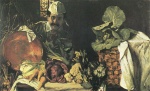 Max Liebermann  - Peintures - Autoportrait dans la cuisine avec nature morte 