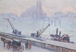 Jean Baptiste Armand Guillaumin - Peintures - Vue de Rouen par une matinée d'hiver