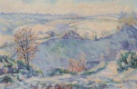 Jean Baptiste Armand Guillaumin - Peintures - Crozant, vue du Pont Charraud par une matinée de givre