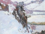 Jean Baptiste Armand Guillaumin - Peintures - Le rocher de l'écho en hiver