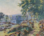 Jean Baptiste Armand Guillaumin - paintings - Der Staudamm von Genetin