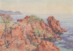 Jean Baptiste Armand Guillaumin - Bilder Gemälde - Die Felsklippe Gaupillat au Trayas