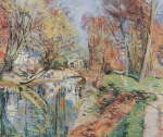 Jean Baptiste Armand Guillaumin  - Peintures - Les rives de l'Orge à Epinay, près de Paris, Ile de France 