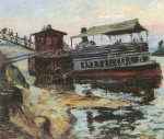 Jean Baptiste Armand Guillaumin  - Peintures - Ferry aux environs de Paris