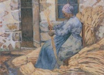 Jean Baptiste Armand Guillaumin  - Peintures - Tressage de paniers à Damiette