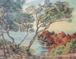 Jean Baptiste Armand Guillaumin  - Peintures - Langue de terre sur l'Ile de Besse