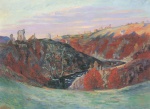 Jean Baptiste Armand Guillaumin  - Peintures - Coucher de soleil dans la vallée de la Creuse