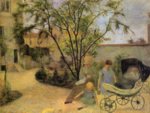 Paul Gauguin  - Bilder Gemälde - Garten in der Rue Carcel