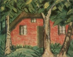 Otto Müller - Peintures - La maison rouge