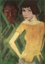 Otto Mueller - Peintures - Maschka avec masque