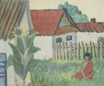 Otto Mueller - Bilder Gemälde - Zigeunerin im Garten