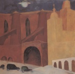 Walter Ophey - Bilder Gemälde - Abend in Assisi