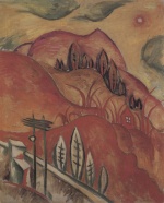 Walter Ophey - Peintures - Paysage de montagne