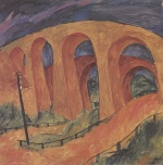 Walter Ophey - paintings - Brücken bei Mondschau