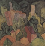 Walter Ophey - paintings - Landschaft in Schwarz