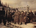 Wassilij Grigorjewitsch Perow - paintings - An der Eisenbahn
