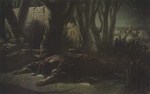 Wassilij Grigorjewitsch Perow - paintings - Christus im Garten von Gethsemane