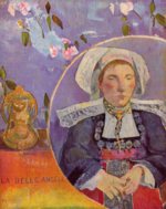 Paul Gauguin  - paintings - La Belle Angele (Portrait of Madame Satre)