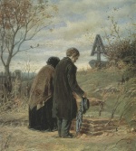 Wassilij Grigorjewitsch Perow  - paintings - Die alten Eltern am Grabe des Sohnes