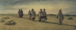 Wassilij Grigorjewitsch Perow  - Bilder Gemälde - Heimkehr der Schnitterinnen von den Feldern in Rjasaner Gouvernement