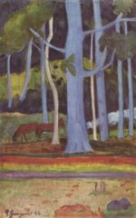 Paul Gauguin  - Bilder Gemälde - Landschaft auf Tahiti