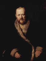 Wassilij Grigorjewitsch Perow  - Bilder Gemälde - Porträt des Dramatikers A. N. Ostrowskij
