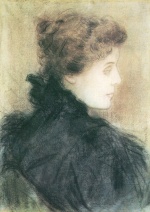 Jozsef Rippl Ronai - Peintures - Portrait de la comtesse Andrassy