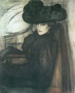 József Rippl Rónai - Peintures - Dame avec voile noir
