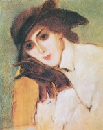 József Rippl Rónai - Peintures - Dame avec des gants noirs (Zorka Banyai)