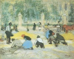 József Rippl Rónai - paintings - Die Hauptstrasse von Kaposvar wird gepflastert