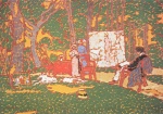 Jozsef Rippl Ronai - paintings - Ich male Lazarine und Anella im Park