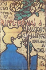 József Rippl Rónai  - Peintures - Affiche d'une exposition collective