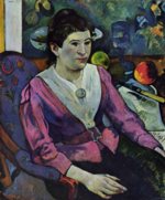 Paul Gauguin  - paintings - Portrait of Marie Derrien Lagadu